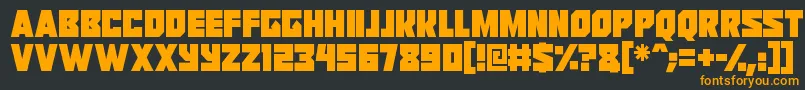Шрифт Reavers – оранжевые шрифты на чёрном фоне