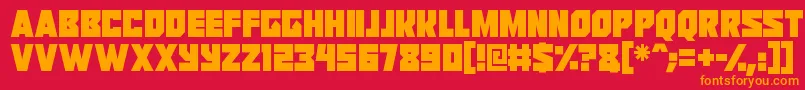 Reavers Font – Orange Fonts on Red Background