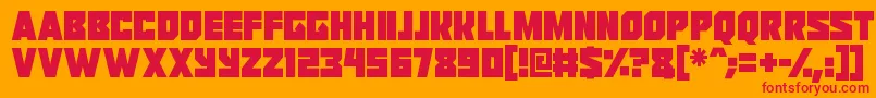 Reavers Font – Red Fonts on Orange Background