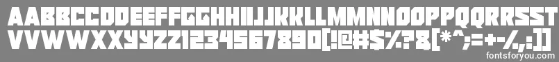 Reavers Font – White Fonts on Gray Background