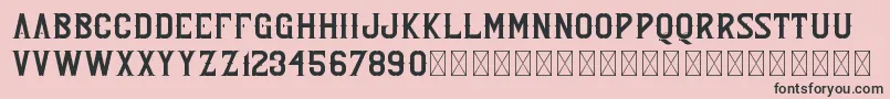 Rebel PersonalUse-fontti – mustat fontit vaaleanpunaisella taustalla