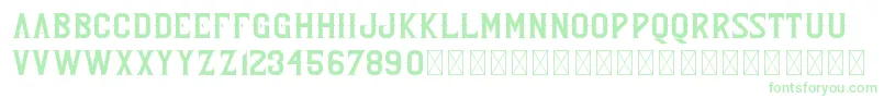 Rebel PersonalUse-fontti – vihreät fontit valkoisella taustalla