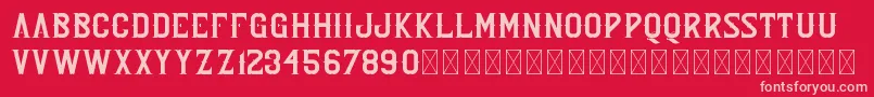 Rebel PersonalUse Font – Pink Fonts on Red Background