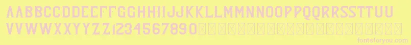 フォントRebel PersonalUse – ピンクのフォント、黄色の背景