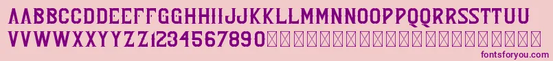 Rebel PersonalUse-Schriftart – Violette Schriften auf rosa Hintergrund