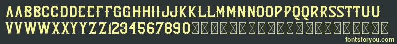 Rebel PersonalUse-fontti – keltaiset fontit mustalla taustalla
