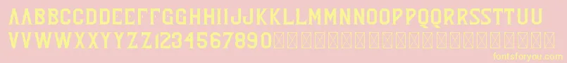 Rebel PersonalUse Font – Yellow Fonts on Pink Background