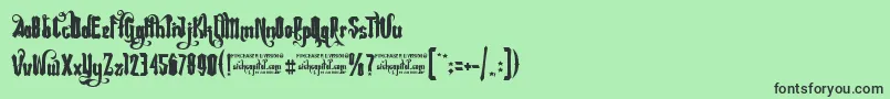 Rebel Pixy   Free For Personal Usage Font – Black Fonts on Green Background