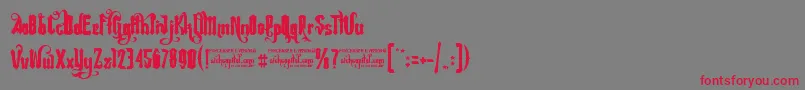 Rebel Pixy   Free For Personal Usage Font – Red Fonts on Gray Background