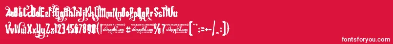 Rebel Pixy   Free For Personal Usage Font – White Fonts on Red Background