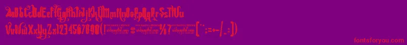 Rebel Pixy   Free For Personal Usage Font – Red Fonts on Purple Background
