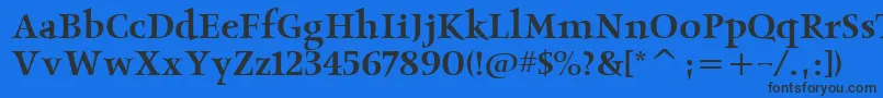 ObeliskmditcTt Font – Black Fonts on Blue Background