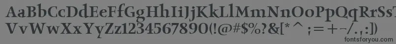 フォントObeliskmditcTt – 黒い文字の灰色の背景