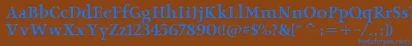 ObeliskmditcTt Font – Blue Fonts on Brown Background