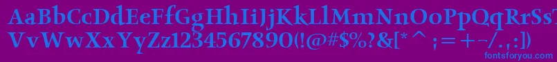 ObeliskmditcTt Font – Blue Fonts on Purple Background