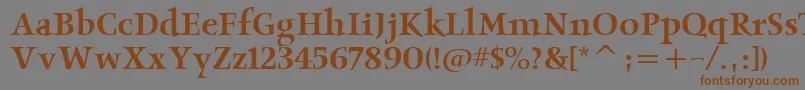 ObeliskmditcTt Font – Brown Fonts on Gray Background