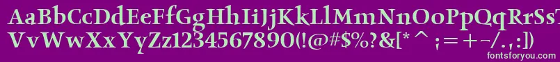 ObeliskmditcTt Font – Green Fonts on Purple Background