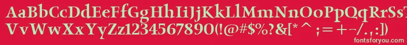 ObeliskmditcTt Font – Green Fonts on Red Background