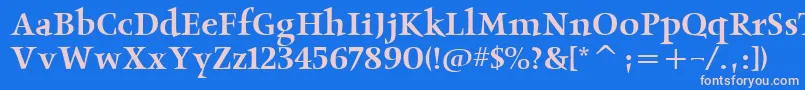 ObeliskmditcTt Font – Pink Fonts on Blue Background