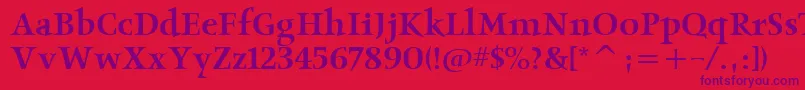 ObeliskmditcTt Font – Purple Fonts on Red Background