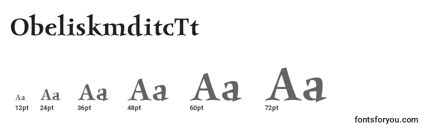Размеры шрифта ObeliskmditcTt