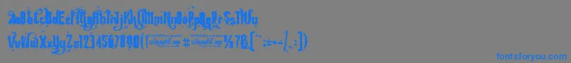 Rebel Pixy Stars   Free-Schriftart – Blaue Schriften auf grauem Hintergrund