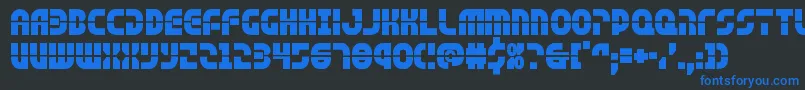 rebelcommand Font – Blue Fonts on Black Background