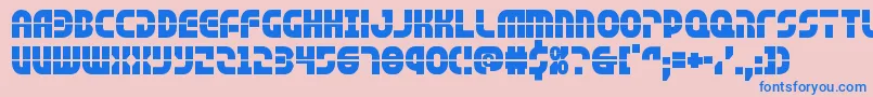 rebelcommand Font – Blue Fonts on Pink Background