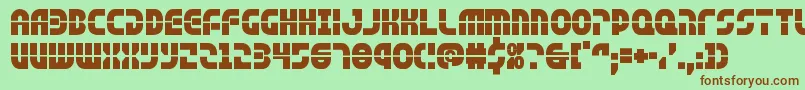 rebelcommand Font – Brown Fonts on Green Background