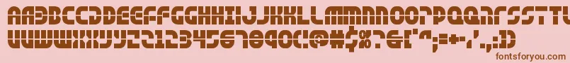 rebelcommand Font – Brown Fonts on Pink Background