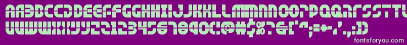 rebelcommand Font – Green Fonts on Purple Background