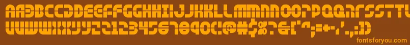 rebelcommand Font – Orange Fonts on Brown Background