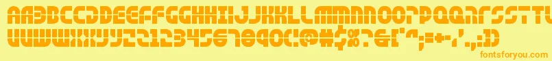 rebelcommand Font – Orange Fonts on Yellow Background