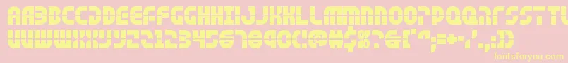 rebelcommand Font – Yellow Fonts on Pink Background