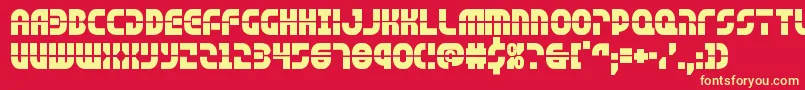 rebelcommand Font – Yellow Fonts on Red Background