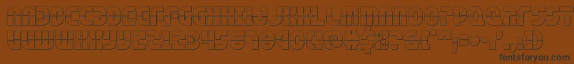 rebelcommand3d Font – Black Fonts on Brown Background