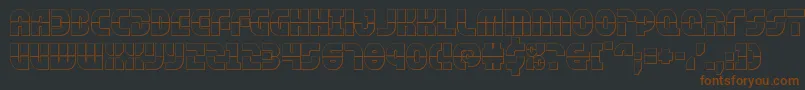 rebelcommand3d Font – Brown Fonts on Black Background