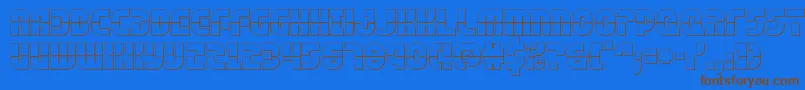 rebelcommand3d Font – Brown Fonts on Blue Background