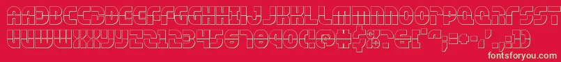 rebelcommand3d Font – Green Fonts on Red Background
