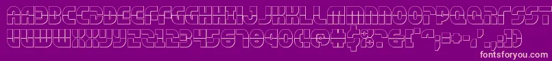 rebelcommand3d Font – Pink Fonts on Purple Background
