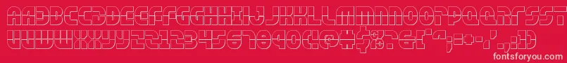 rebelcommand3d Font – Pink Fonts on Red Background