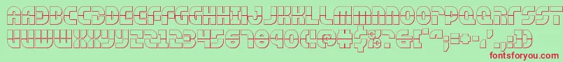 rebelcommand3d Font – Red Fonts on Green Background