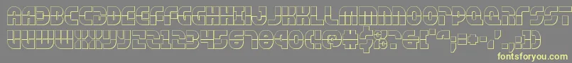 rebelcommand3d Font – Yellow Fonts on Gray Background