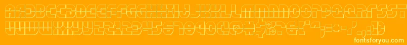 Шрифт rebelcommand3d – жёлтые шрифты на оранжевом фоне