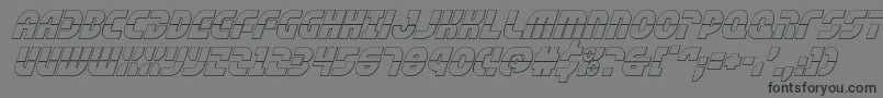 rebelcommand3dital Font – Black Fonts on Gray Background