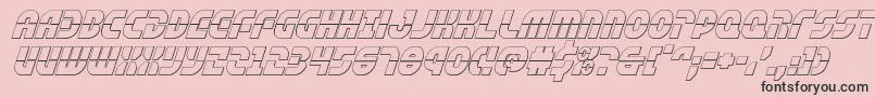 rebelcommand3dital Font – Black Fonts on Pink Background