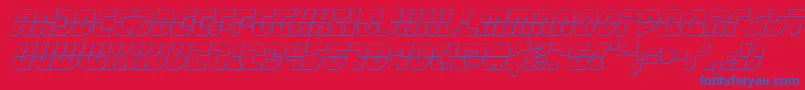 rebelcommand3dital Font – Blue Fonts on Red Background