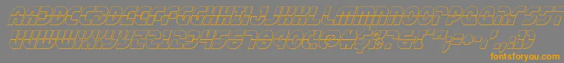 rebelcommand3dital Font – Orange Fonts on Gray Background