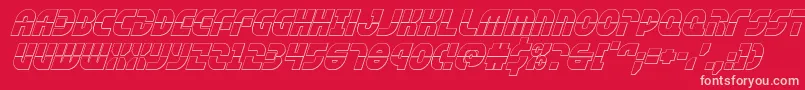 rebelcommand3dital Font – Pink Fonts on Red Background