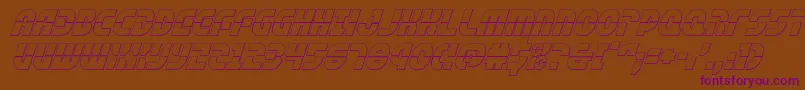 rebelcommand3dital Font – Purple Fonts on Brown Background